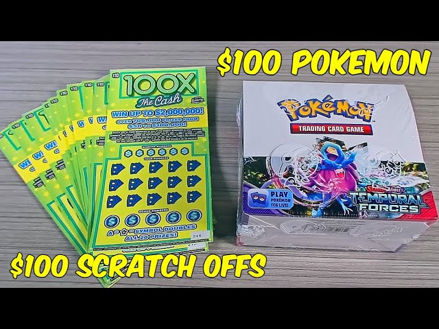 I Bought $100 Lottery Scratch Offs Vs $100 Pokémon Temporal Forces