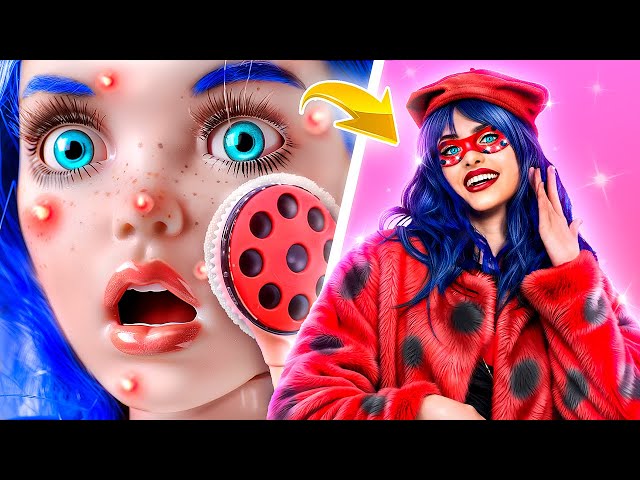 From Broke to Rich Doll Makeover! We Adopted Broke Miraculous Ladybug!