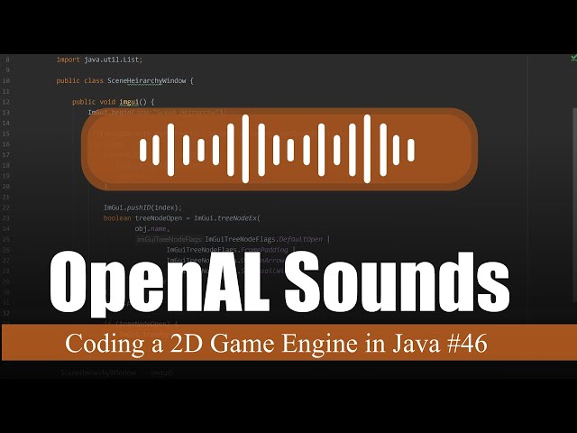 Sounds with OpenAL | Coding a 2D Game Engine in Java #46