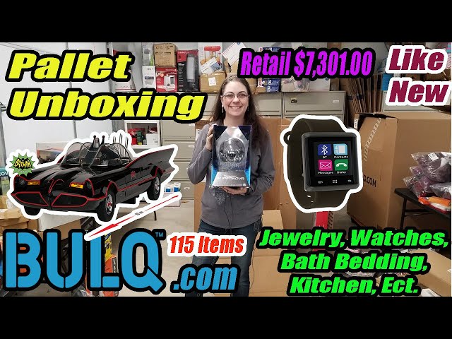 Bulq.com Pallet Unboxing - Batmobile, I touch air Watch, Air Hogs - What will I Earn? Like New