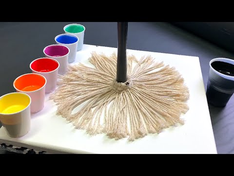 Crazy Acrylic Painting with Simple Household Items!