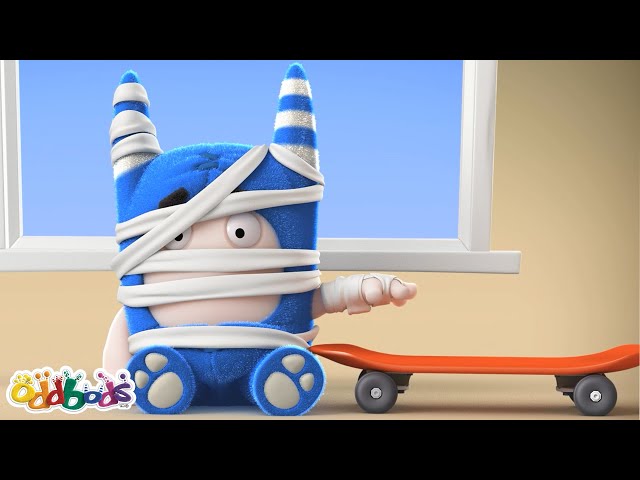 Skating Accident! Ouch! | Oddbods | Learn ABC 123 | Fun Cartoons | Moonbug Kids