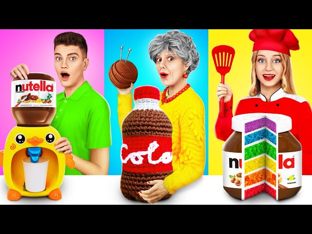 Me vs Grandma Cooking Challenge | Cake Decorating Secret Recipes by Yummy Jelly