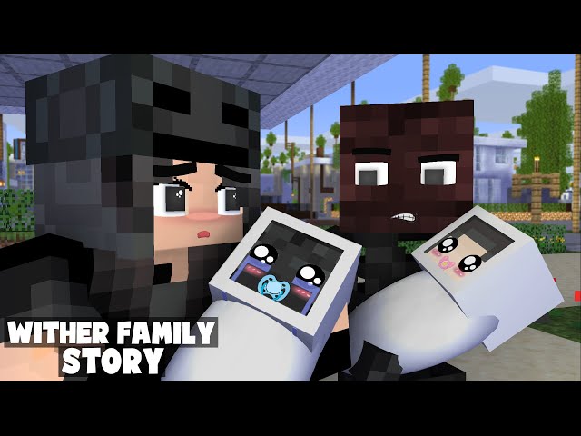 Minecraft, Bad Wither Skeleton Family | Sad Story Monster school Animation