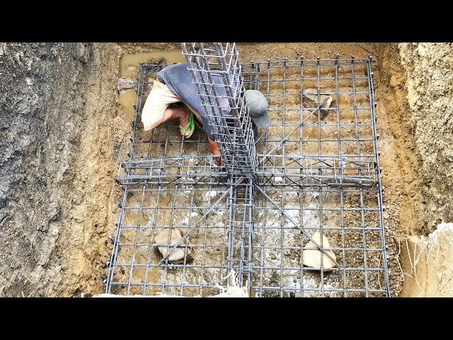 Construction Work ! How to make The Foundations of a House Step by Step