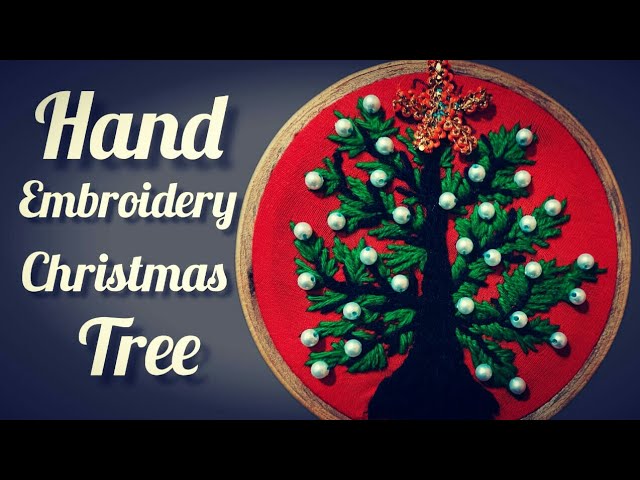 Hand Embroidery Christmas Tree For Beginners | Diy Christmas Tree Ornaments | Christmas Decor Ideas