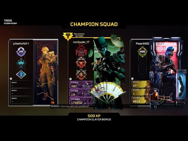 Won my first Apex Legends match today on Easter Sunday as Revenant as Champions!!