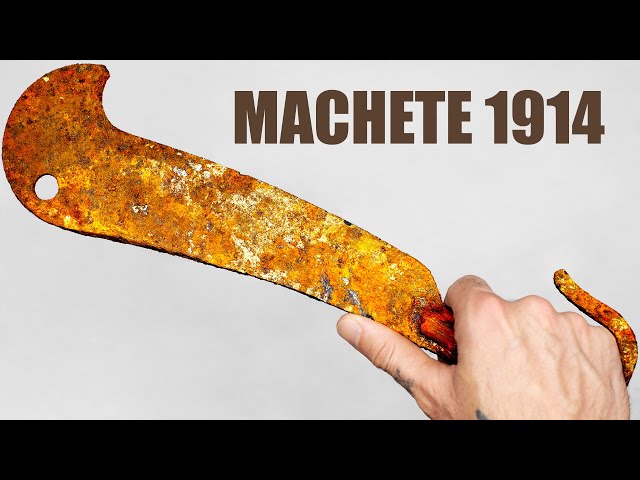 110 Years Old Rusty Machete Billhook Restoration