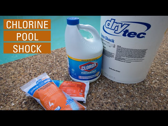 Which chlorine pool shock should you use in your pool?  Di-Chlor vs Cal-Hypo vs Bleach.