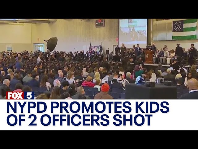 NYPD promotes children of 2 officers shot in the line of duty