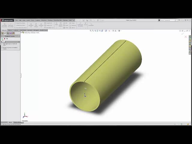 SOLIDWORKS - Flatten Pipes using Insert Bends