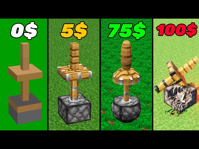 minecraft for 1$ vs 10$ vs 25$ vs 50$ vs 1000$