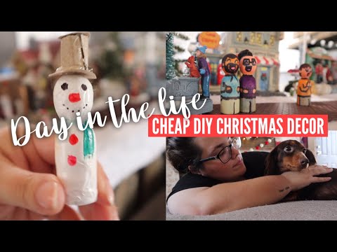 *CHEAP* DIY MOBILE HOME CHRISTMAS DECOR | shaving the couch! | day in the life | MOBILE HOME LIVING