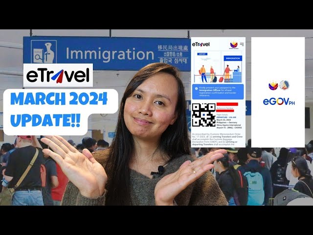 March 2024 eTravel Update: Departure & Arrival QR Code