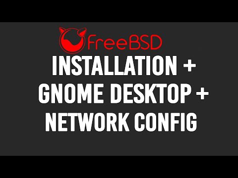 Install FreeBSD - Configure Networking + GNOME Desktop