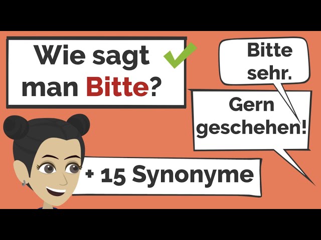 Deutsch lernen | Synonyme für bitte | Wortschatz | How to say "You're welcome" | Gern geschehen