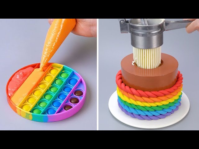Oddly Satisfying Rainbow Cake Decorating Compilation | Quick and Easy Chocolate Cake Tutorials #2