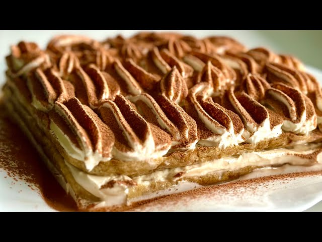 Low calorie, low carb TIRAMISU! don't bake cookies! Delicate and soaked