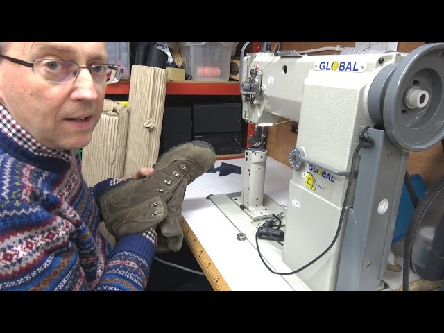Boot Repair on a Post Bed Sewing Machine