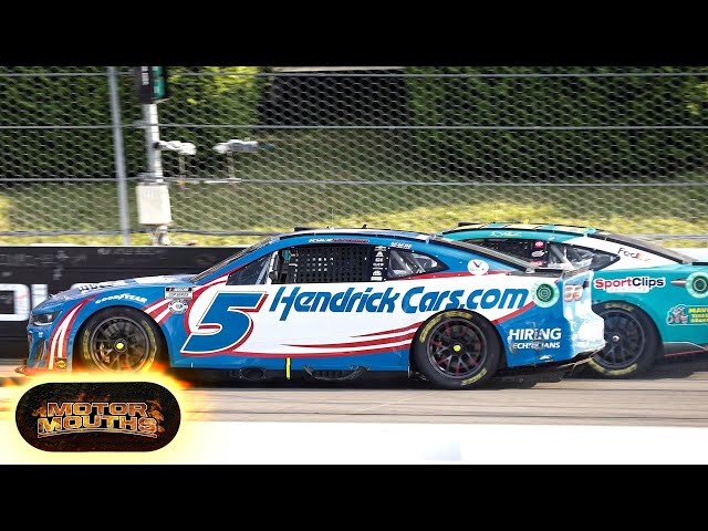 How should Kyle Larson race Denny Hamlin following Pocono controversy? | NASCAR America Motormouths