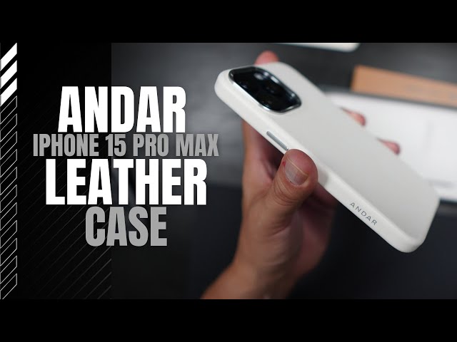 Best Leather Case for iPhone 15 Pro Max The Andar Aspen in Blanc