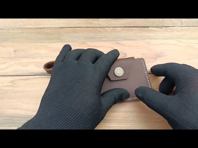 MEEBOY handmade minimalist genuine leather card case wallet for men and women