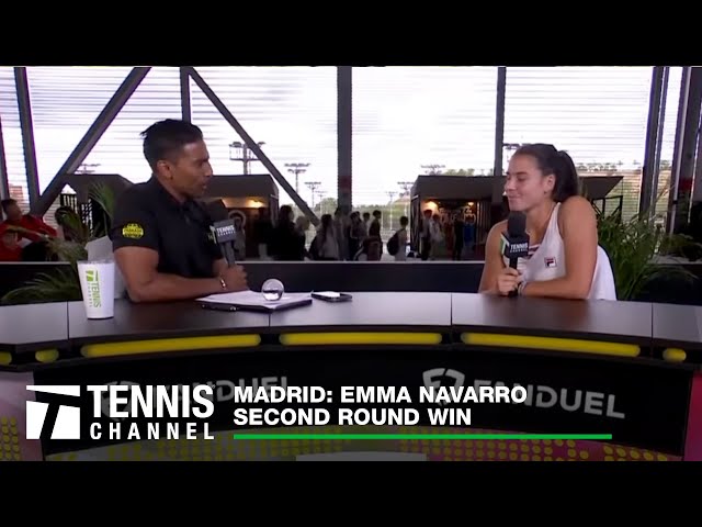 Emma Navarro On Her Second Round Win And Her BJK Cup Experience | Madrid Second Round