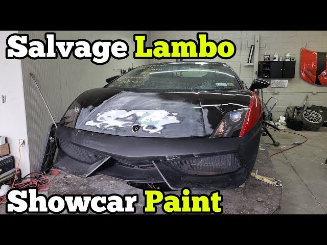 Stripping the Salvage Lamborghini DOWN to the FRAME For a Custom Color CHANGE!