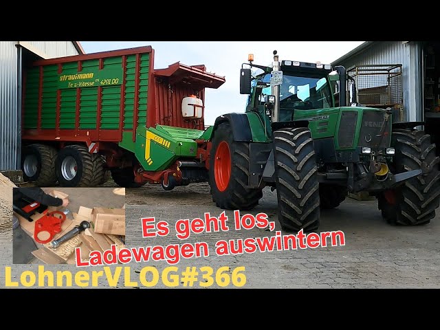 LohnerVLOG#366 Fendt Favorit 818 zieht Strautmann Tera Vitesse Ladewagen zur Reparatur und Wartung