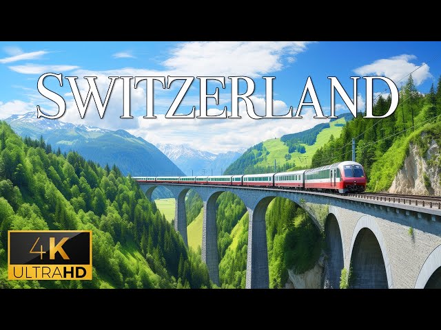 FLYING OVER SWITZERLAND (4K Video UHD) - Relaxing Music With Beautiful Nature Film For Relaxation