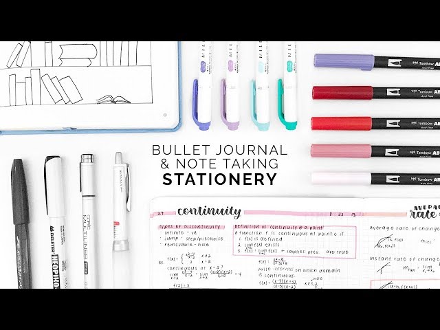 bullet journal + notetaking essentials ☕ stationery recommendations