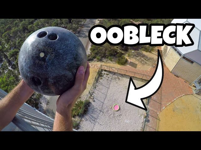 BOWLING BALL Vs. OOBLECK from 45m!