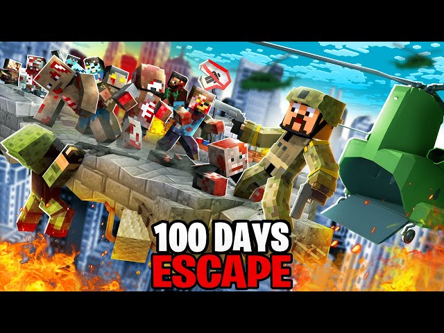 Trapped For 100 Days in a Minecraft Zombie City..