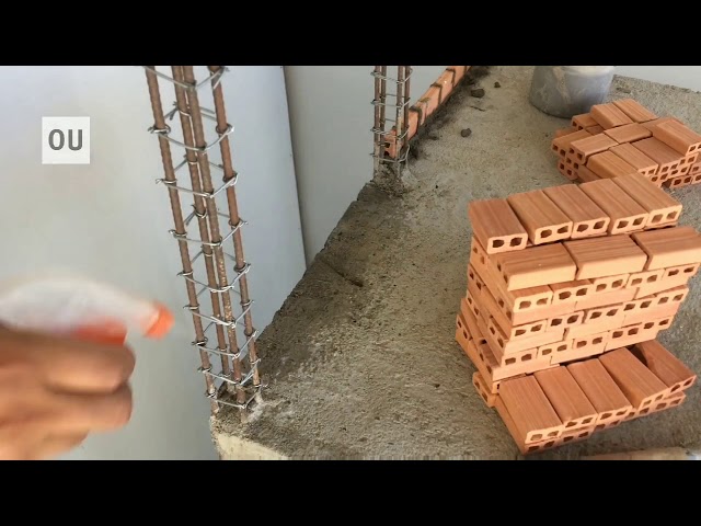نموذج البناء بالآجر - منزل صغير - مؤسسة  Bricklaying Model - Mini House - Foundation