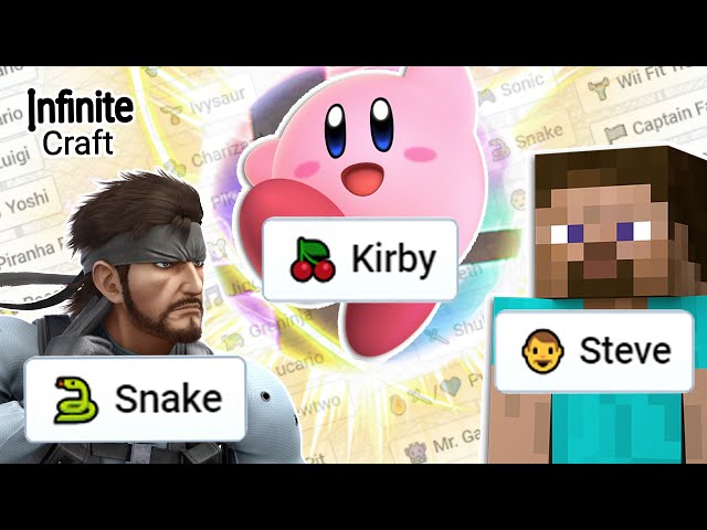 Crafting Every Smash Bros Character in Infinite Craft