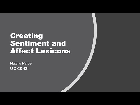 Lexicons for Sentiment, Affect, and Connotation