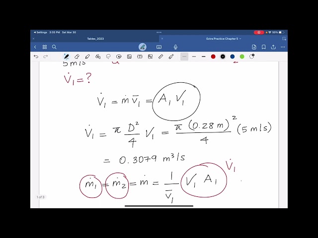 Thermodynamics Chapter 5 (Open Systems) Practice Problem Solutions