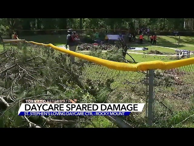 Tornado skips around Rocky Mount daycare, sparing 67 children and their teachers