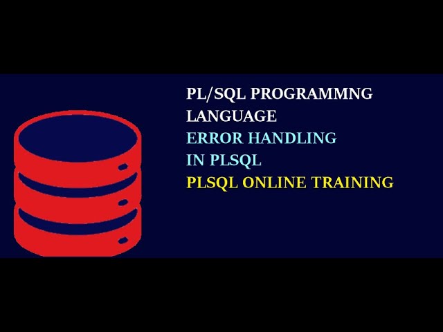 Error handling in Plsql | What is Error Handling ? How You can do error handling in OOPS |