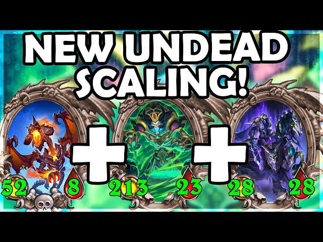 Scaling Undead with the new card! | Hearthstone Battlegrounds