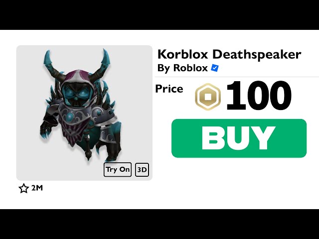Korblox for 100 Robux