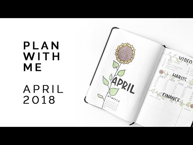 bullet journal plan with me 🌻 april 2018