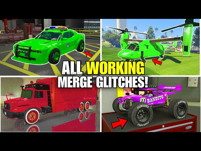 *SOLO* GTA 5 ALL WORKING CAR MERGE GLITCHES In 1 Video After 1.68! The Best F1/BENNY'S Glitches!