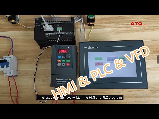 How to control a VFD through HMI and PLC