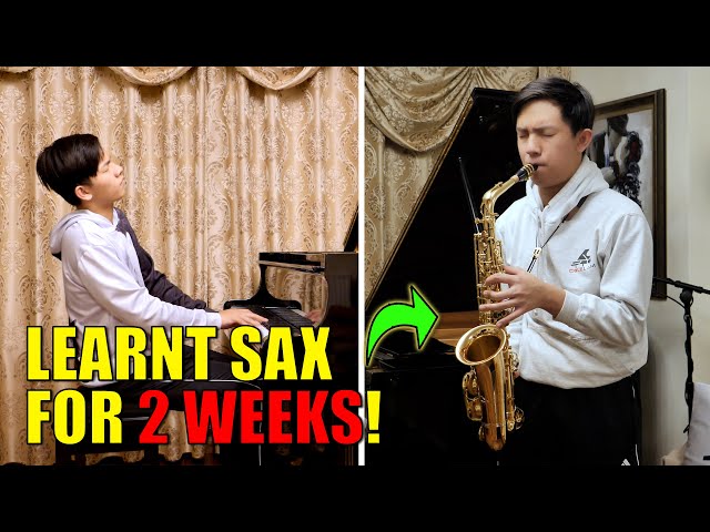 Learnt Sax for TWO WEEKS! Tried Careless Whisper Piano & Sax Cover | Cole Lam