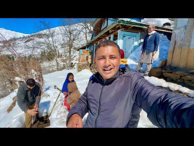 Village life in Winter at Mountains | Unseen Pakistani Village Life at Top of Coldest Mountain