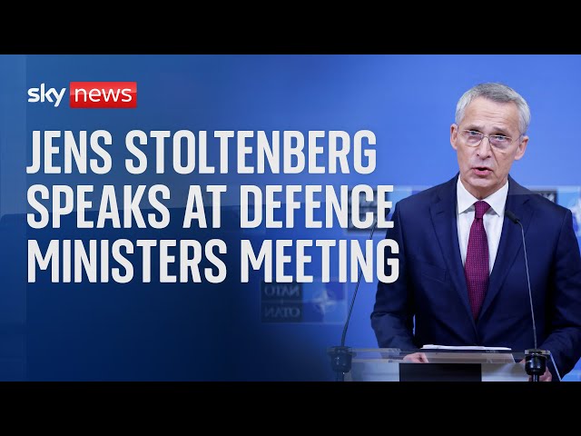 NATO Secretary General Jens Stoltenberg speaks ahead of Defence Ministers meeting