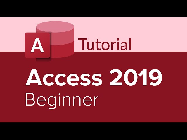 Access 2019 Beginner Tutorial