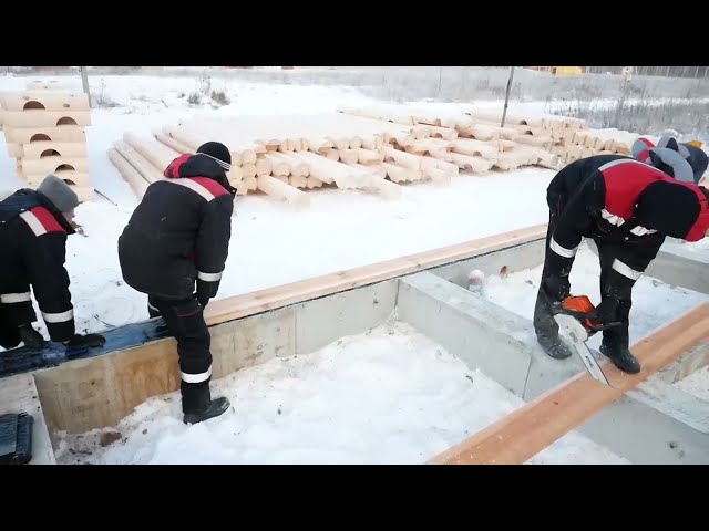 We built a log house. Step by step construction process