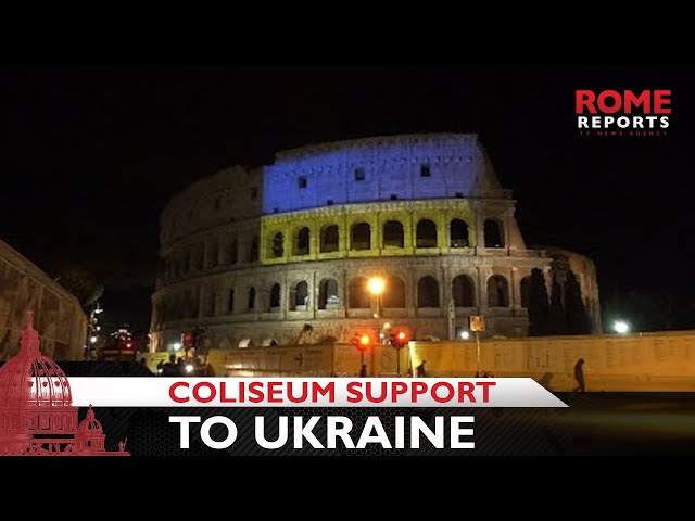 Colosseum lit up with colors of #Ukrainian flag